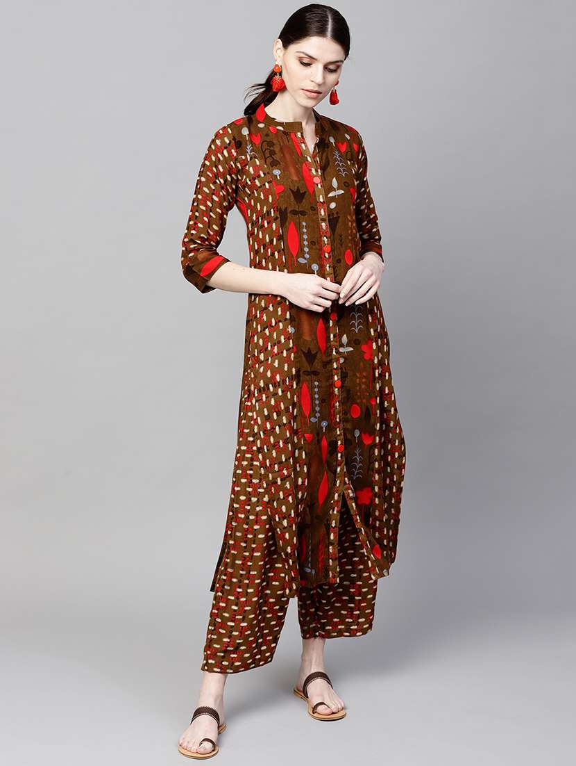 printed kurta with palazzo set