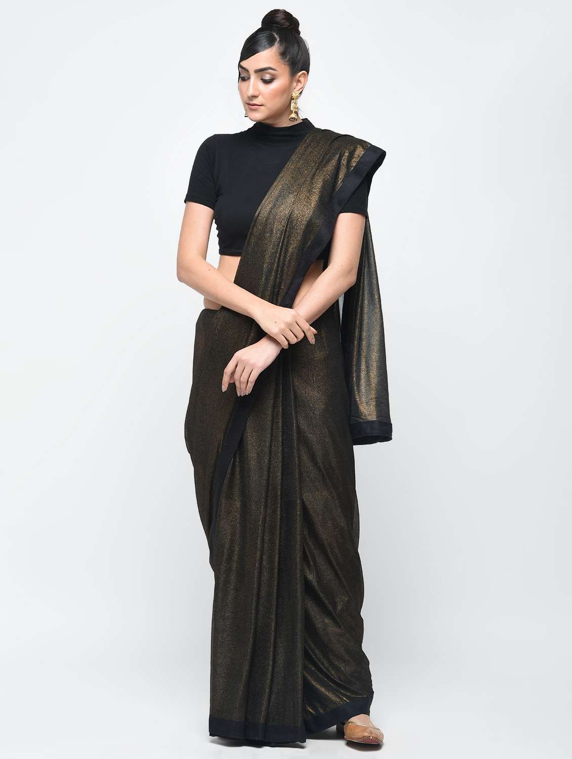 black formal saree