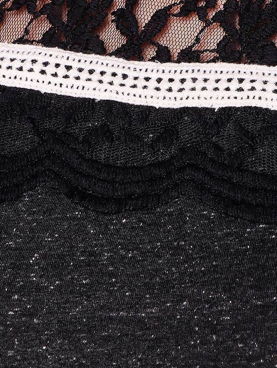 high slit lace detail kurta - 15903835 - Standard Image - 3