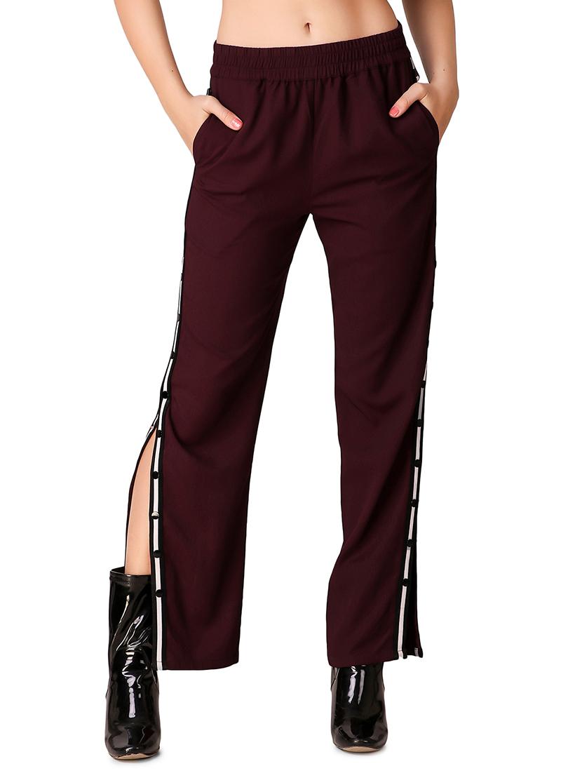 side slit button detail trouser - 15904068 -  Zoom Image - 0