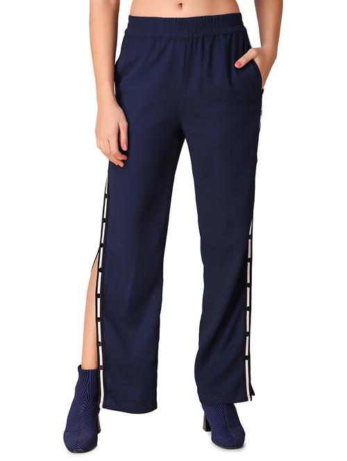 side slit button detail trouser - 15904070 -  Standard Image - 0