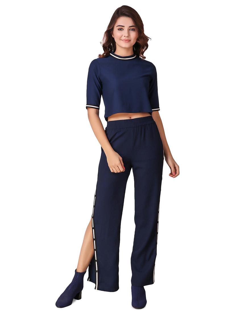 side slit button detail trouser - 15904070 - Standard Image - 3