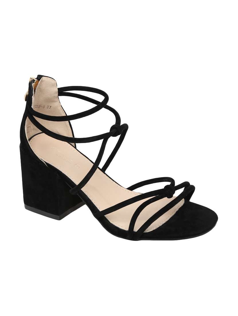 black closed back sandals
