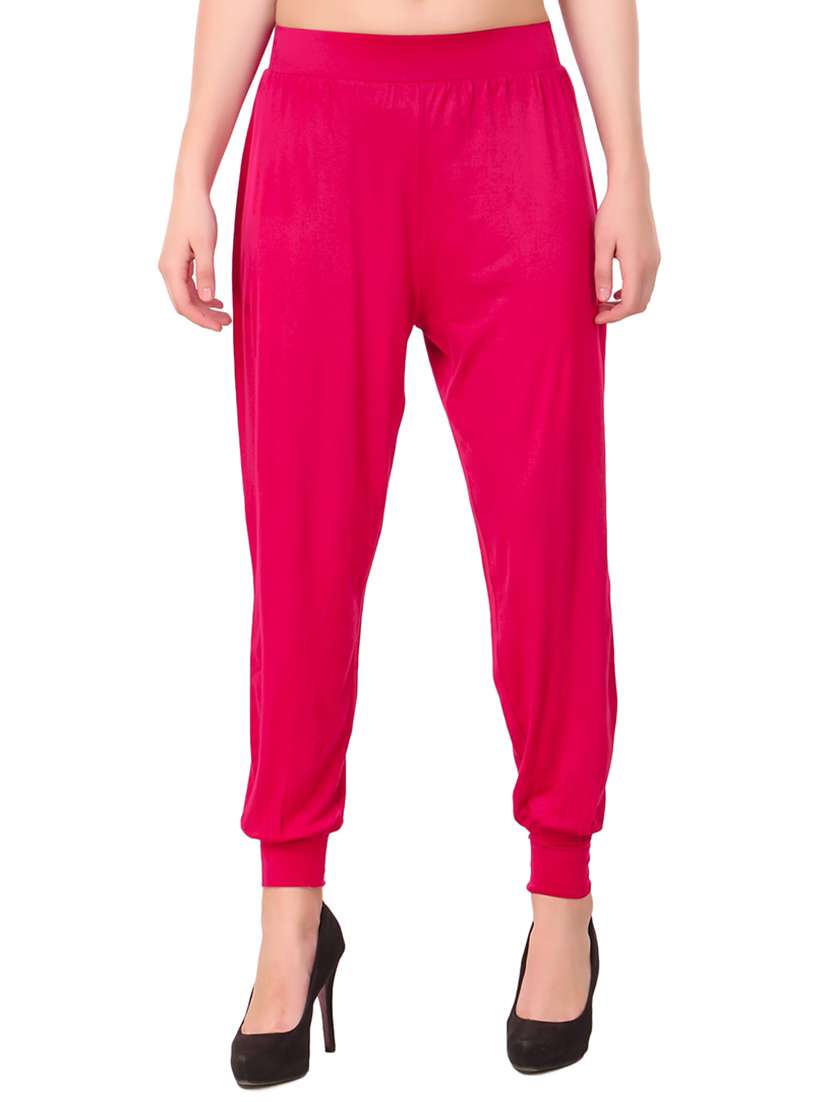 pink solid harem pants - 15906890 -  Zoom Image - 0
