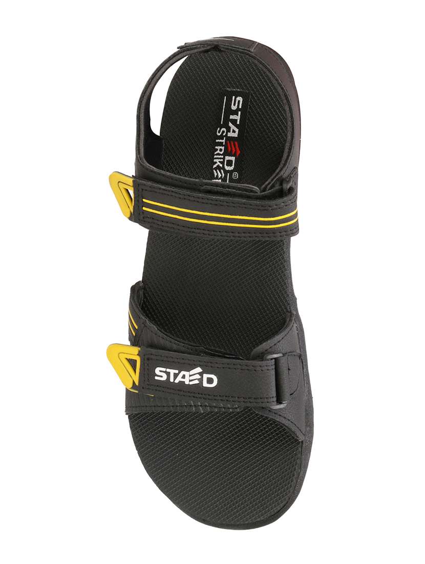 black leatherette back strap floaters - 15907411 -  Standard Image - 3