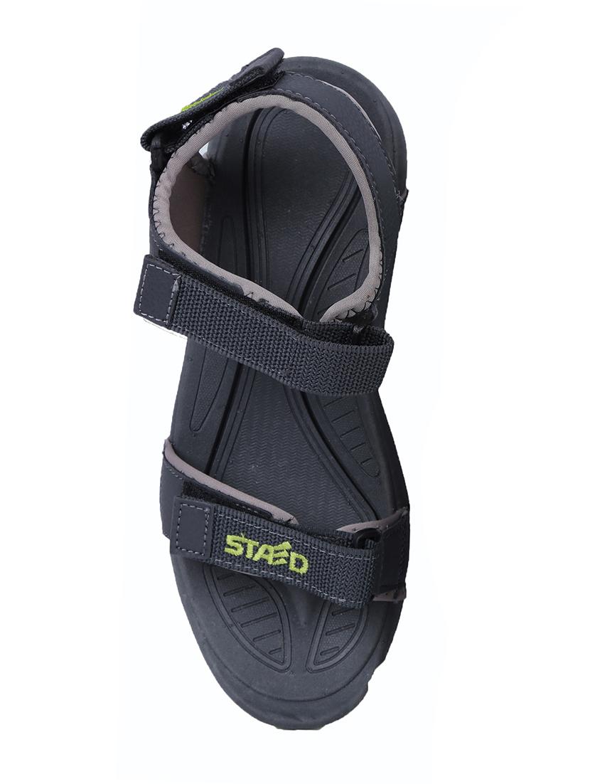 grey leatherette back strap floaters - 15907417 - Standard Image - 3