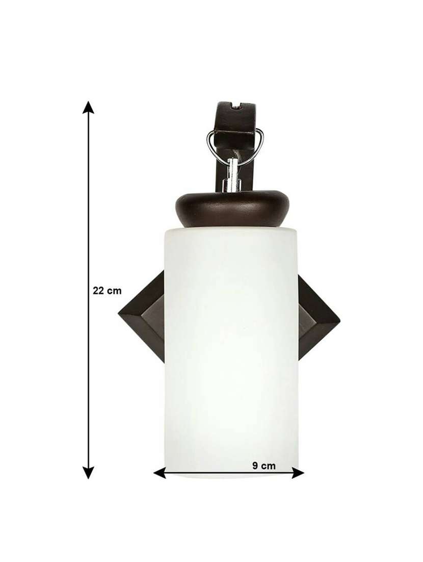 lakshya colorful decortive scone glass wall lamp light with stylish wooden fitting dx26 - 15910389 - Standard Image - 3