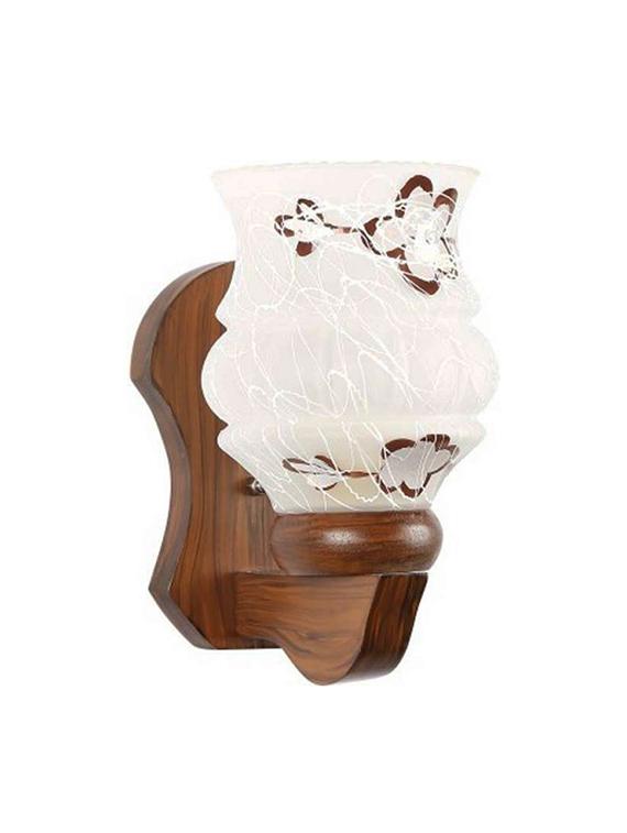 lakshya colorful decortive scone glass wall lamp light with stylish wooden fitting dx33 - 15910396 - Zoom Image - 0