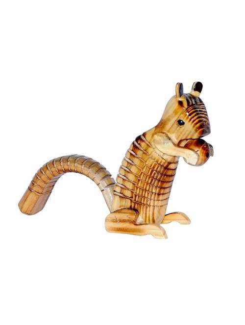 desi karigar brown wooden squirrel toy - 15910961 - Standard Image - 0