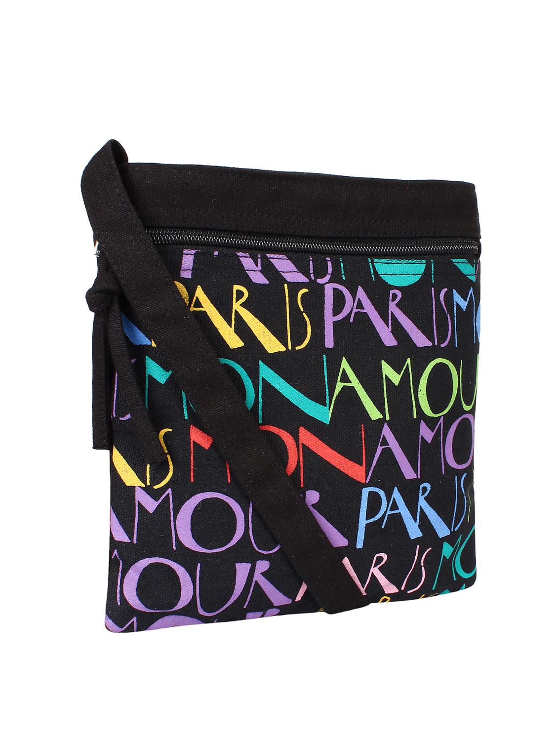 black canvas sling bag - 15912365 - Standard Image - 3