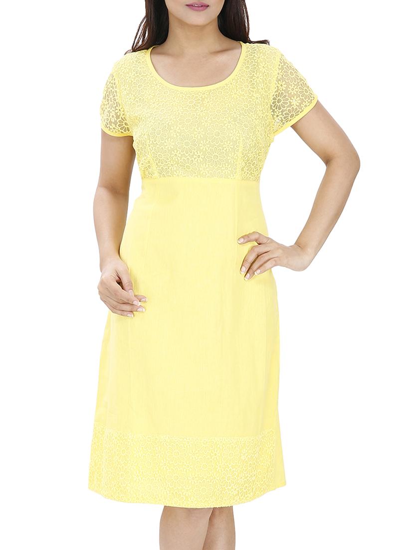 embroidered mesh a-line dress - 15912996 -  Zoom Image - 0