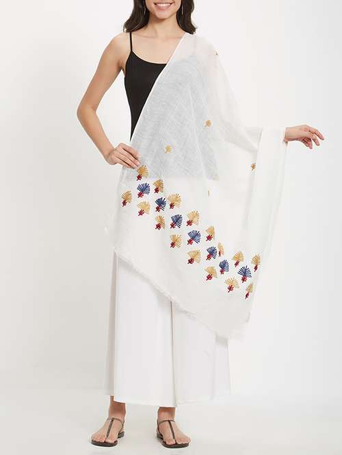 women's embroidered stole - 15915971 - Standard Image - 0