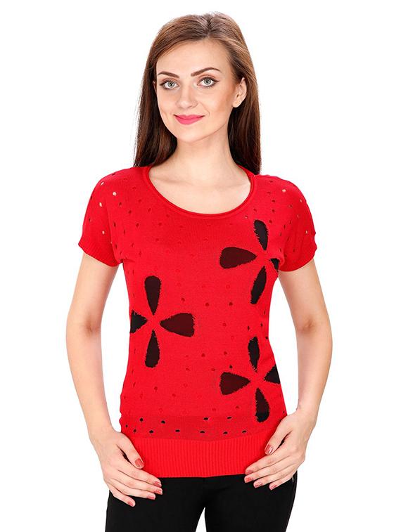 women's straight round neck top - 15916400 -  Zoom Image - 0