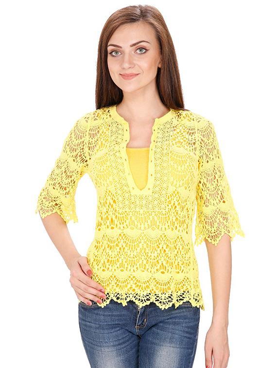 eyelet detail crochet top - 15916514 - Zoom Image - 0