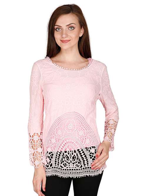 embroidered laced top - 15916516 -  Standard Image - 0
