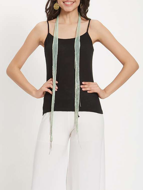 green embellished stole - 15916554 - Zoom Image - 0