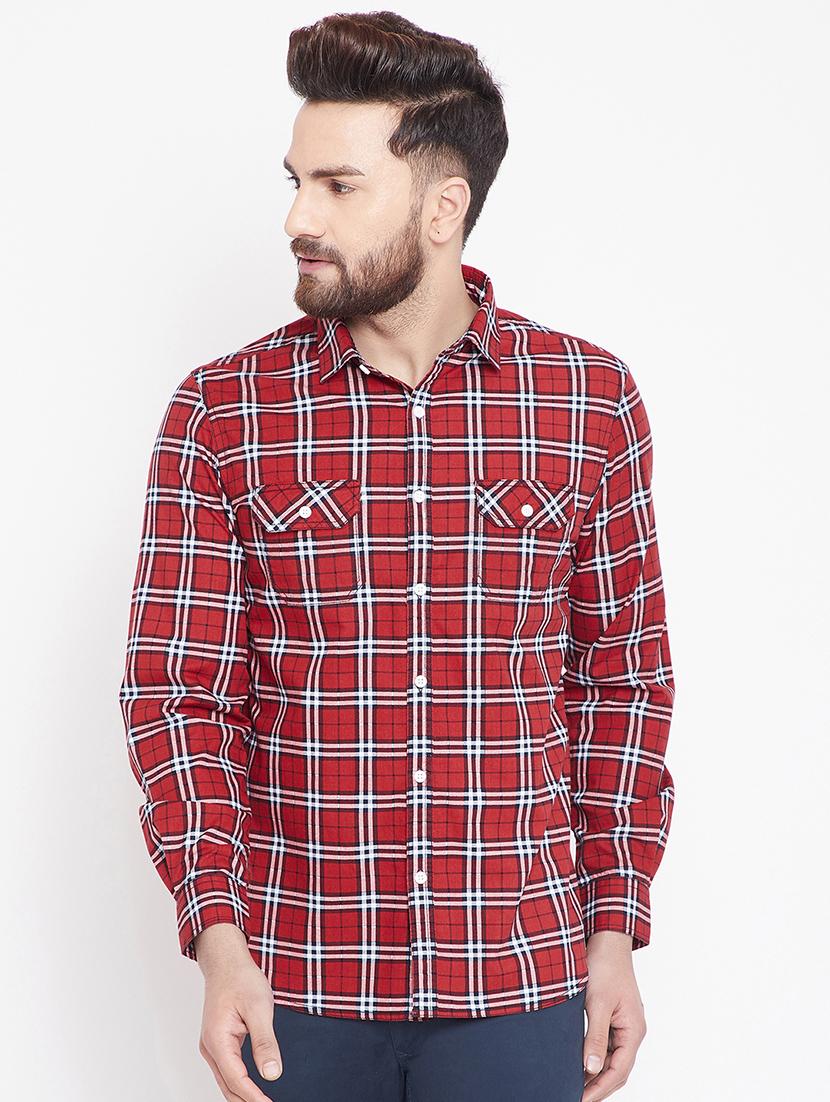 red checkered casual shirt - 15916836 - Zoom Image - 0