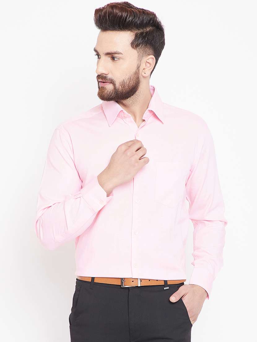 pink solid formal shirt - 15916853 - Zoom Image - 0