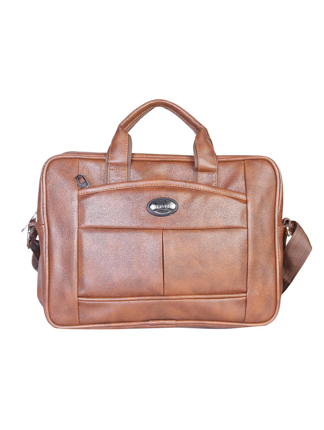 tan leatherette laptopbag - 15918430 - Zoom Image - 0