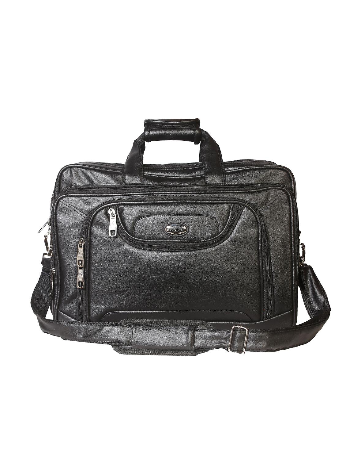 black leatherette laptopbag - 15918435 - Zoom Image - 0