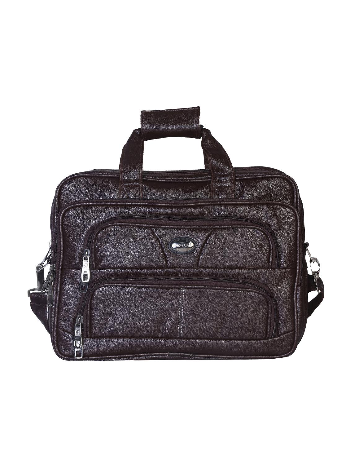 brown leatherette laptopbag - 15918454 - Zoom Image - 0