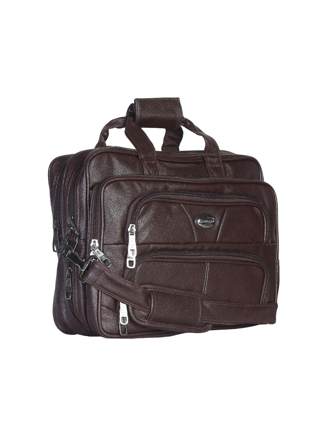 brown leatherette laptopbag - 15918454 - Standard Image - 3