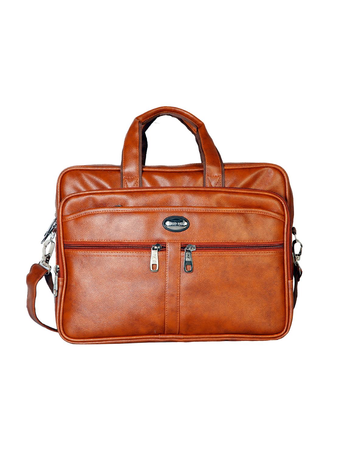 tan leatherette laptopbag - 15918458 - Zoom Image - 0
