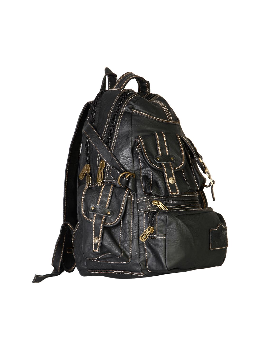 black leatherette backpack - 15918483 - Standard Image - 3