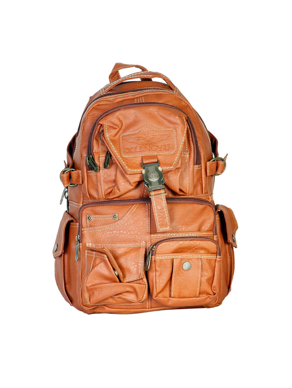 tan leatherette backpack - 15918486 - Zoom Image - 0