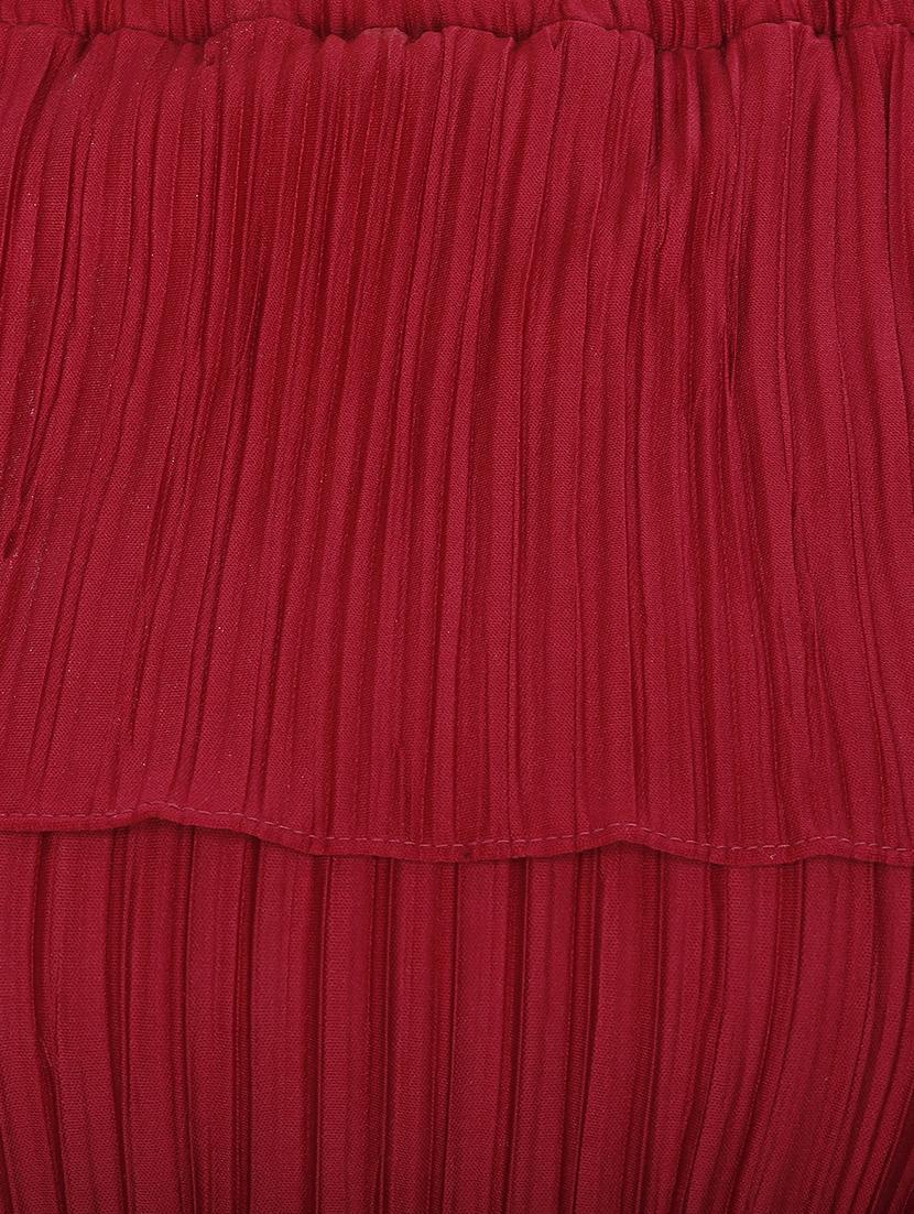 off shoulder pleated crop top - 15920913 - Standard Image - 3