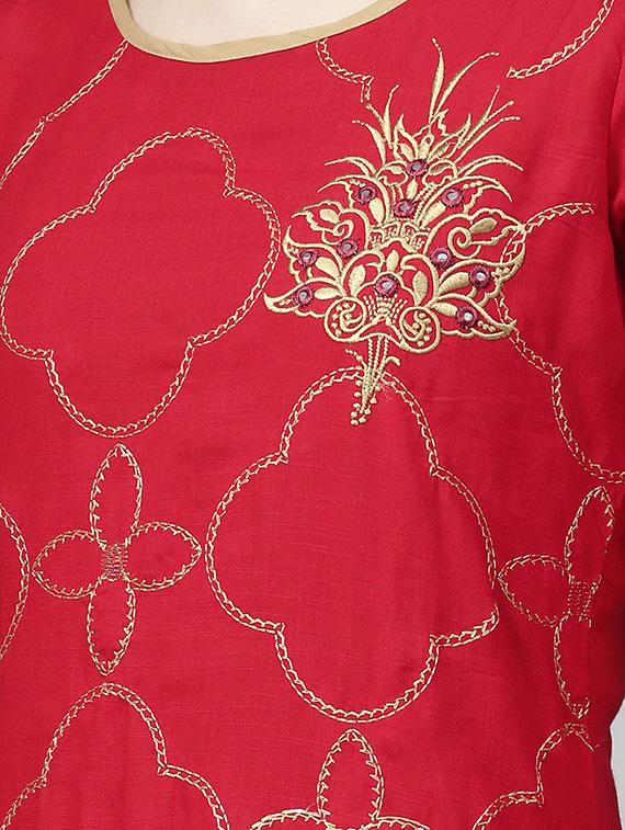 embroidered tiered layered dress - 15921177 - Standard Image - 3