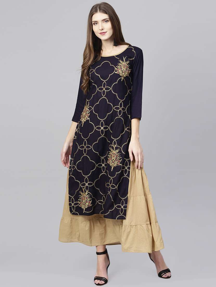 embroidered layered dress - 15921178 - Zoom Image - 0
