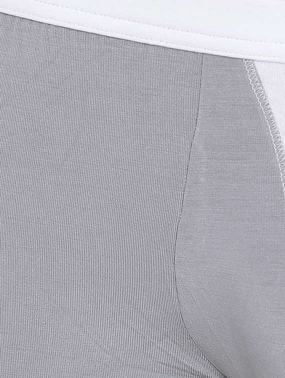 grey cotton modal spandex trunk - 15921790 -  Standard Image - 3