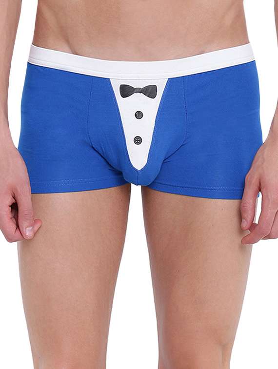 royal blue cotton modal spandex trunks