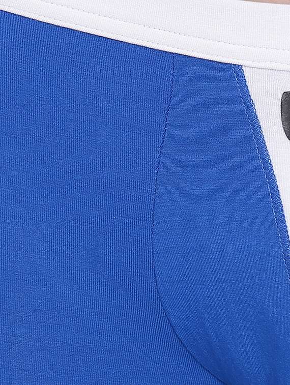 royal blue cotton modal spandex trunks - 15921791 -  Standard Image - 3
