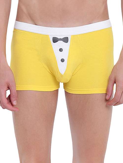 yellow cotton modal spandex trunks - 15921794 -  Standard Image - 0