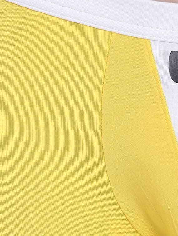 yellow cotton modal spandex trunks - 15921794 -  Standard Image - 3