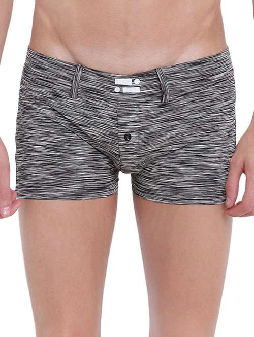 grey black melange polyester spandex trunk - 15921796 -  Standard Image - 0