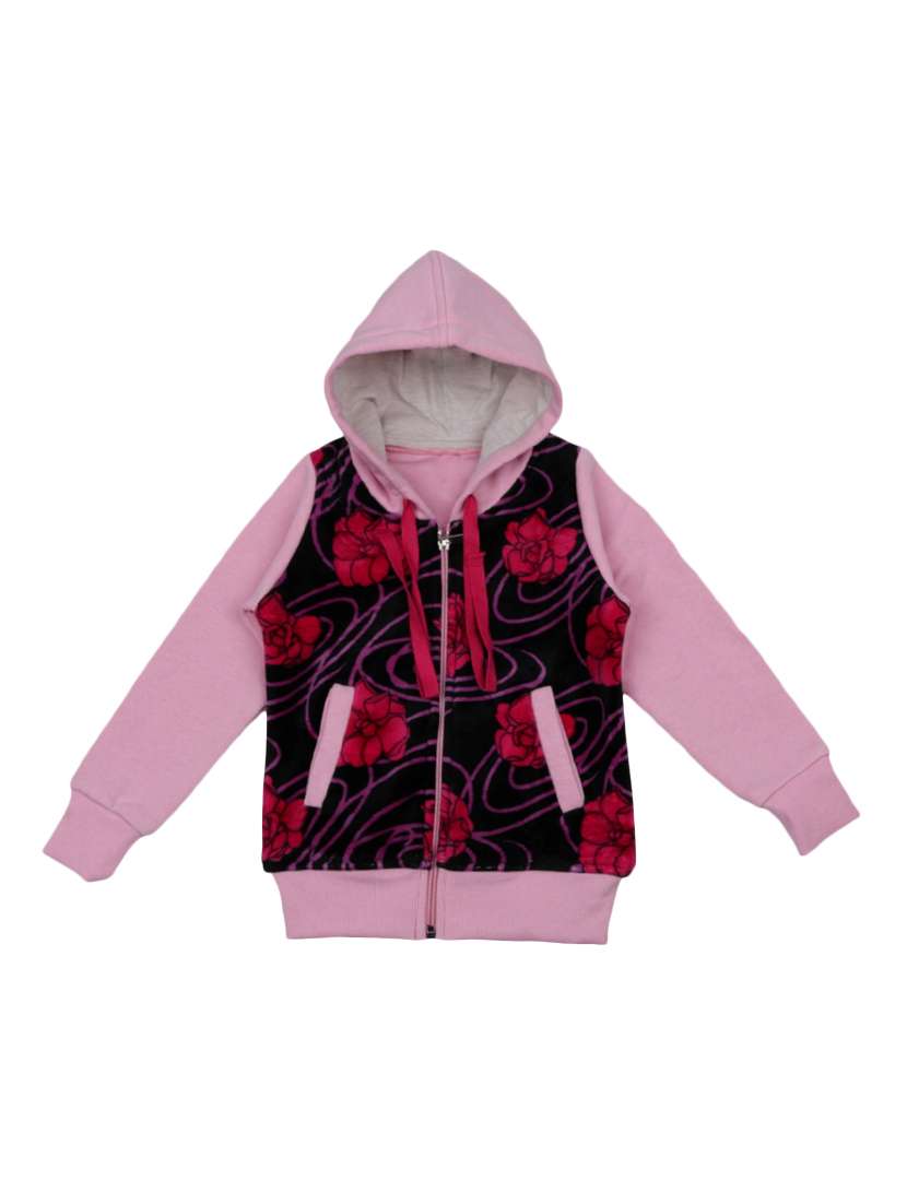 pink fleece sweatshirt