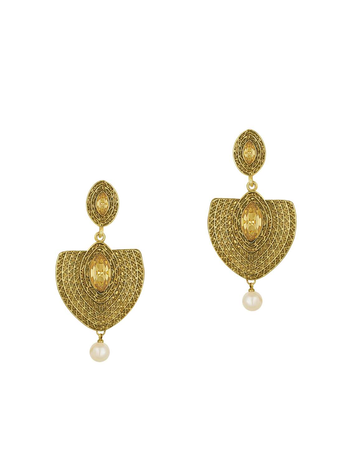 gold metal drop earring