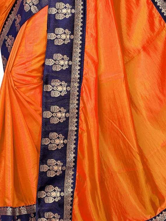 ethnic motif printed saree with blouse - 15923466 -  Standard Image - 3