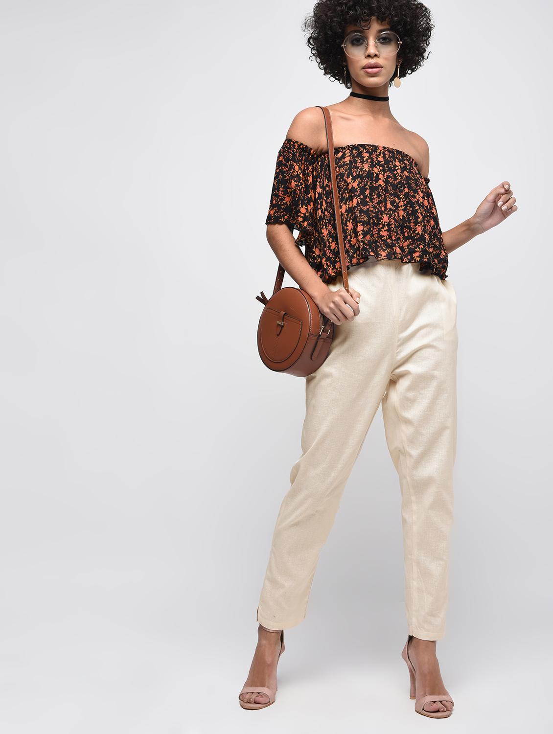 elasticated back cigarette pants - 15923477 - Zoom Image - 0