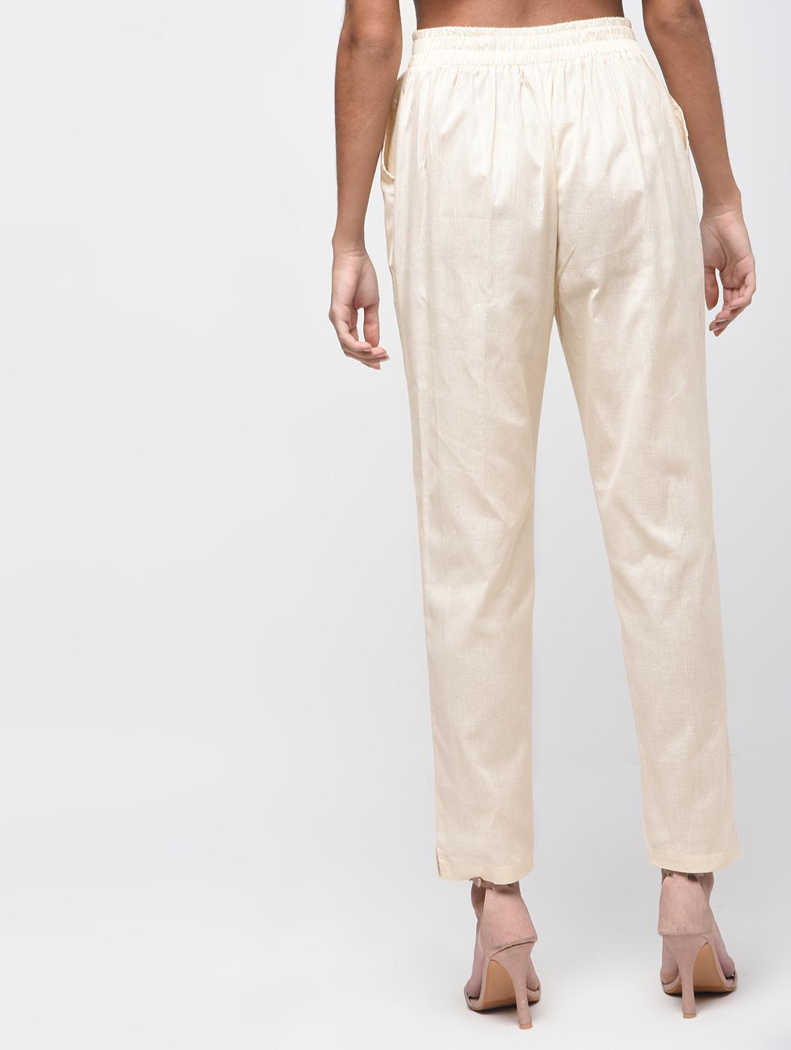 elasticated back cigarette pants - 15923477 - Standard Image - 3