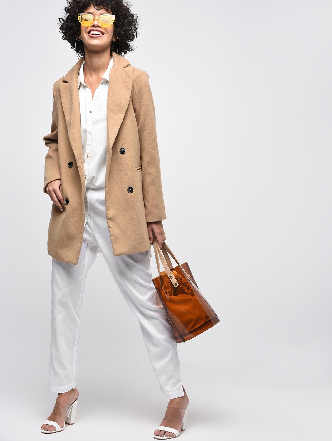 elasticated back cigarette pants - 15923478 -  Zoom Image - 0