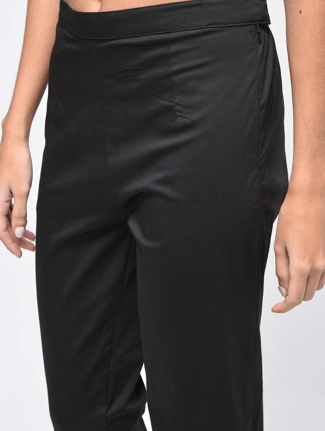 button detail flat front trousers - 15923486 -  Standard Image - 5