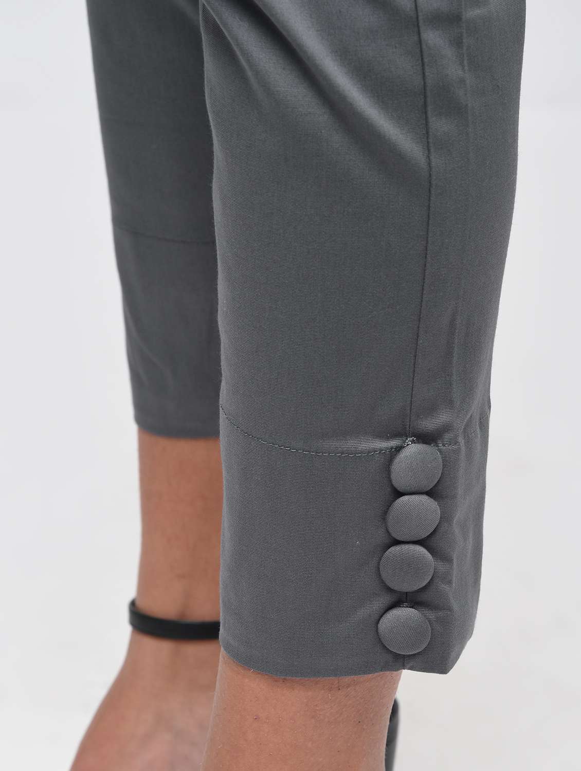 button detail flat front trousers - 15923498 -  Standard Image - 5
