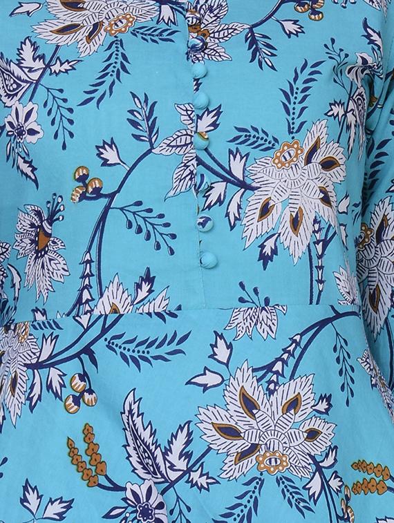 floral print flared ethnic dress - 15925611 - Standard Image - 3