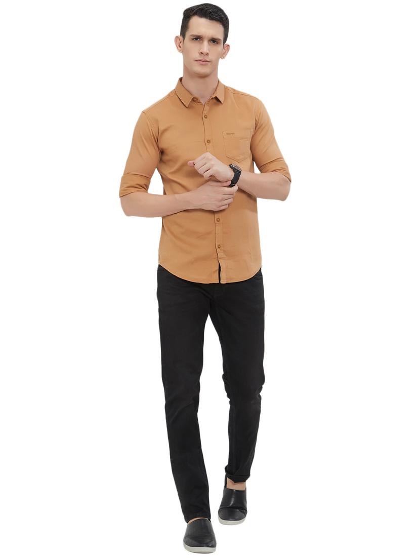 beige cotton casual shirt - 15925662 - Standard Image - 3