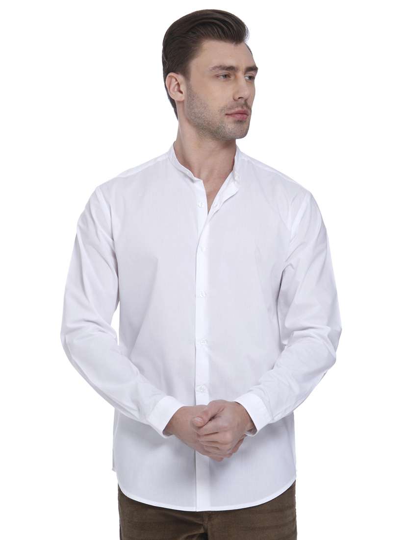white solid casual shirt - 15925664 - Zoom Image - 0