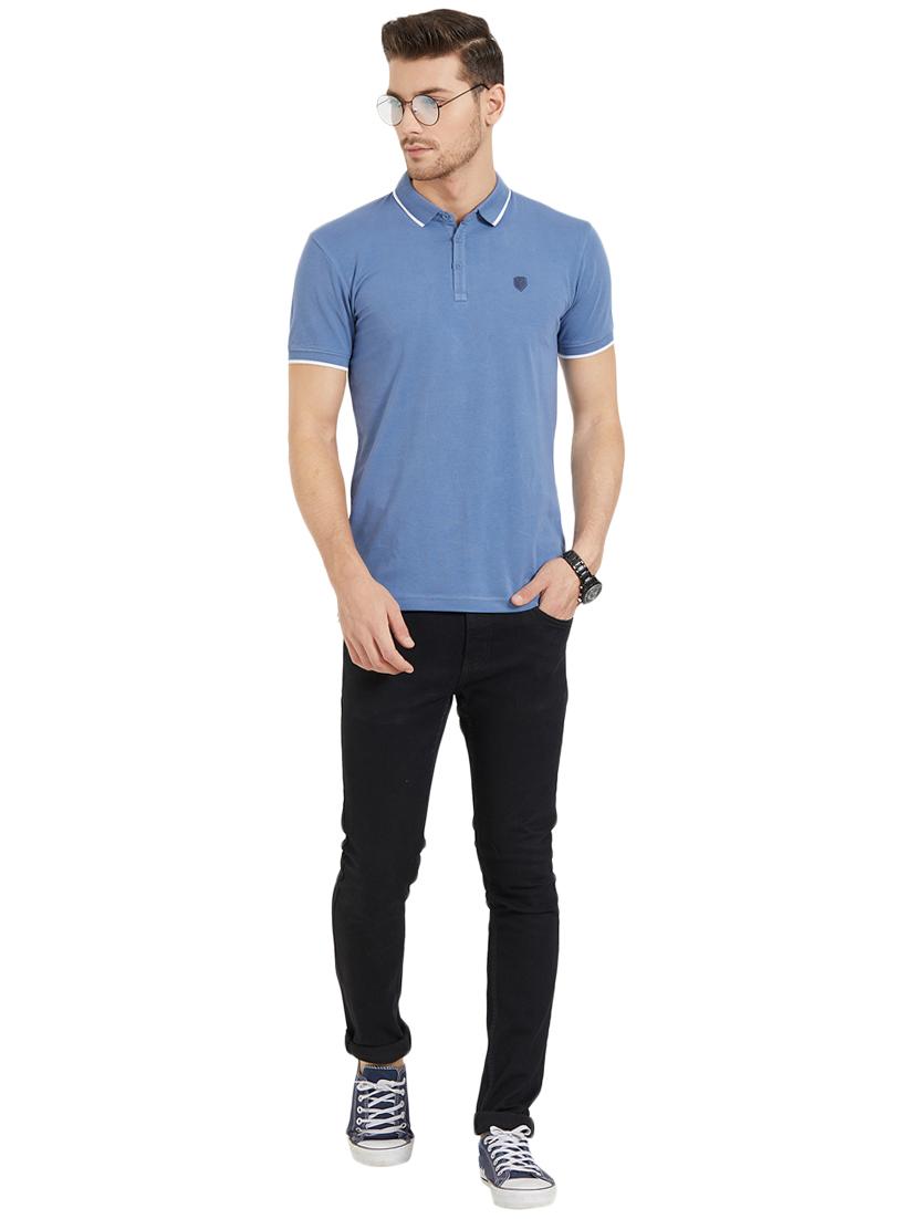 blue cotton polo t-shirt - 15926724 - Standard Image - 3